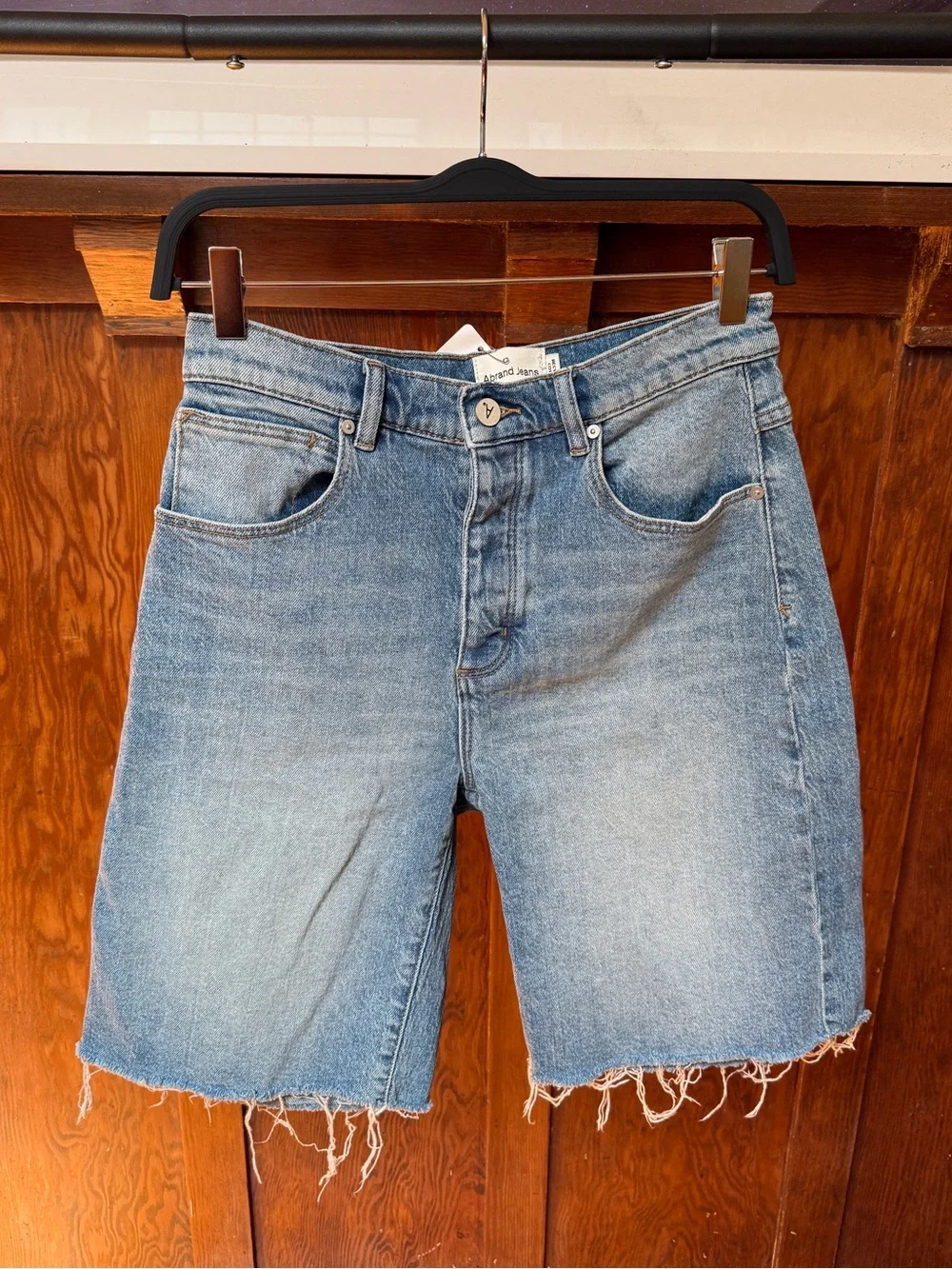 Abrand Light Blue High-Rise Denim Cutoff Shorts